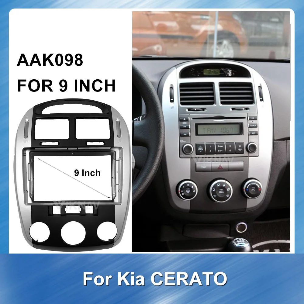 2 DIN autorádia Fascia GPS navigácia pre Kia Cerato 2006 auto doska panel Fascia Rám Mount Kit Výbava Panel