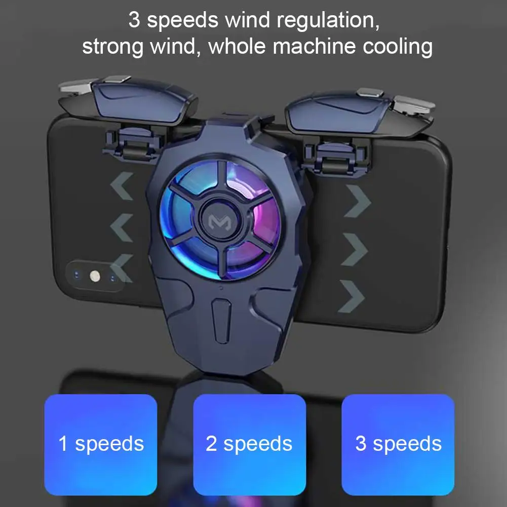 2 In1 Ventilátor Herný ovládač Prenosné Mobilné hry Spúšťa Ovládač Chladenia Radiátor Hru Stroj Pre PUBG IOS Android