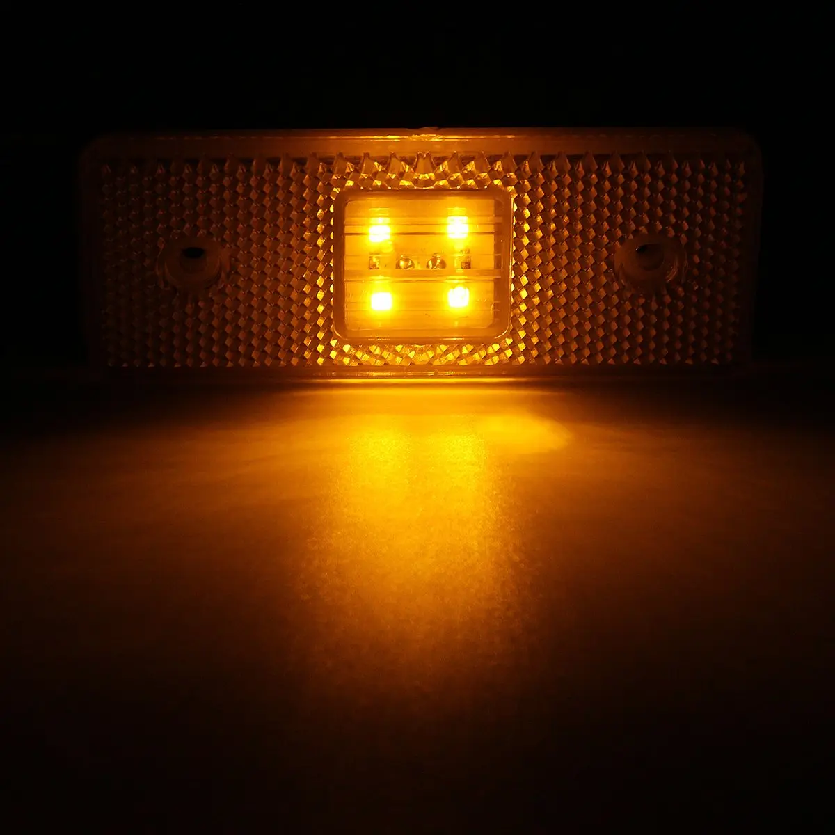 2 ks 12V 4 LED Oranžové Červené Biele Auto Strane Maker Lampa Výstražné Svetlo Indikátora Kamiónu, nákladného automobilu Osnovy