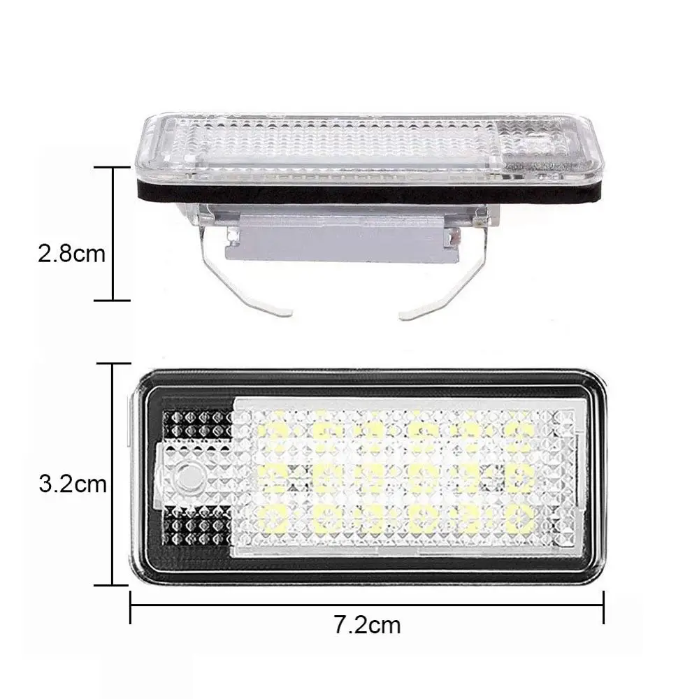 2 KS 18 LED Licencia Svetlo bez Chýb Doska Lampa Pre Audi A3 A4 A5 A6 A8 B6 B7 Q7