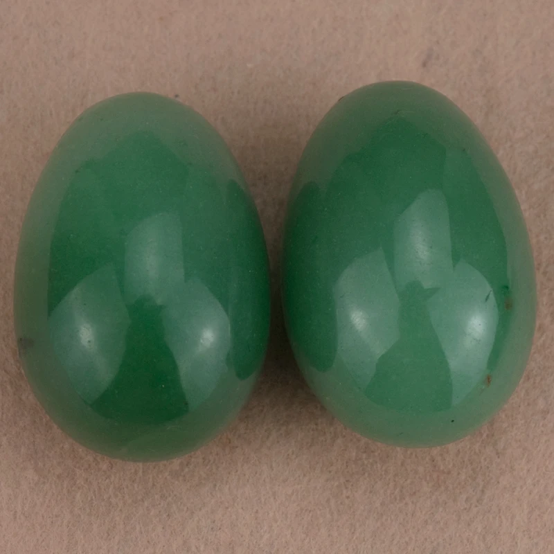 2 KS 45x30mm Prírodné Zelené Aventurine Jade Vajcia, Prírodný Drahokam Oblasti Crystal Vajcia Uzdravenie Loptu