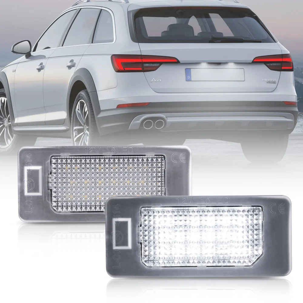 2 KS Canbus LED Licenčné Číslo Doska Svetlo pre Audi A1 A3 A4/S4 A5/S5Coupe & Sportback 2007-2016 A6 A7 Q3 Q5 TO(8J) 2007-
