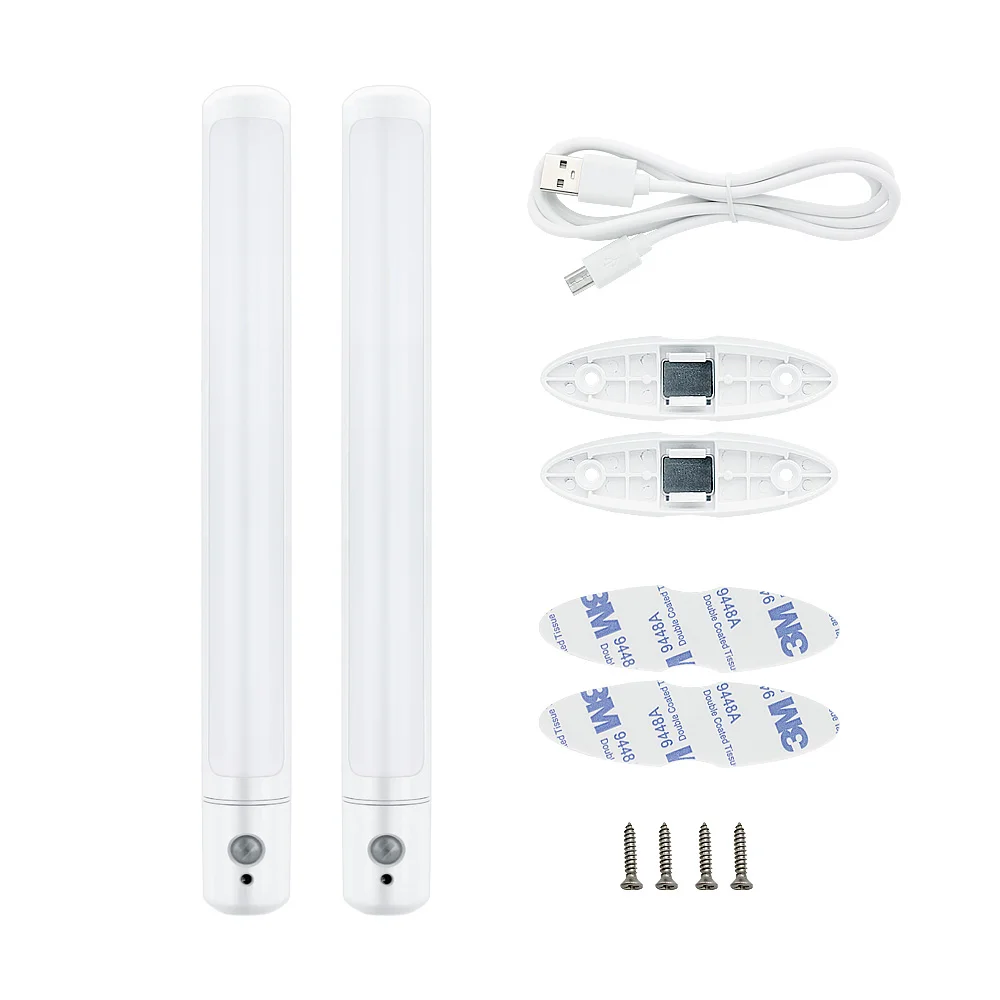 2 ks PIR Snímač Pohybu Svetlo Pod Skrinku 25LEDs USB Nabíjateľné Magnetické LED Nočné Lampy Na Chodbe Skrine, Schody Šatník
