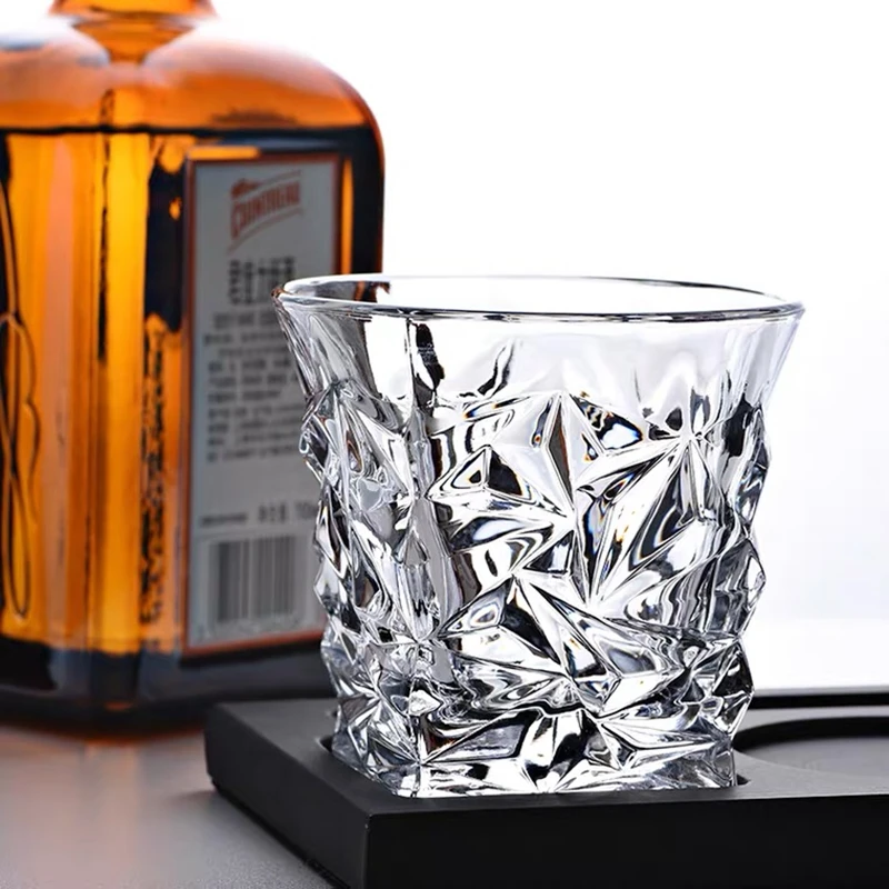 2 ks Pohárov na Whisky Vodka Cup 300 ml Vyryté Diamond Crystal Duchov Sklenené Poháre Hotelovej Reštaurácii Vody Okuliare Barware