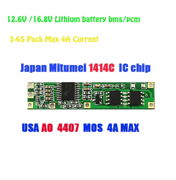 2 ks/veľa 3,7 v li-ion 3S NA 4S pcm bms 11.1v12.6v-14.8v16 .8v lítiová batéria doska