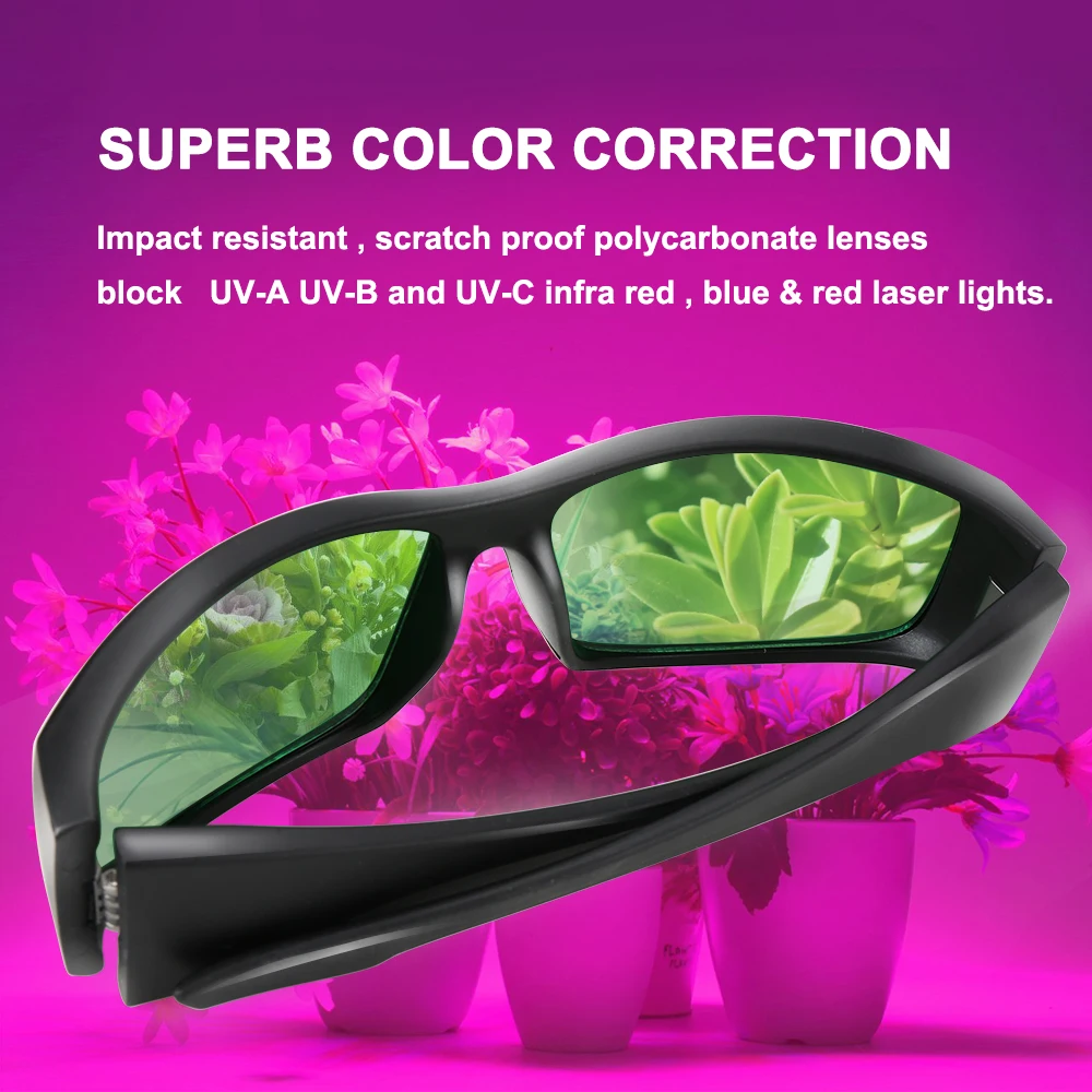 2 ks/veľa Profesionálne LED Miestnosti Rastie Okuliare UV Polarizačné Okuliare pre Rast Stan Skleníkových Rastlín Svetlo Oko Chrániť Okuliare