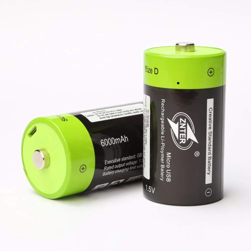2 ks/veľa ZNTER 6000mAh 1,5 V batériou, Micro USB nabíjateľné batérie Lipo batérie LR20
