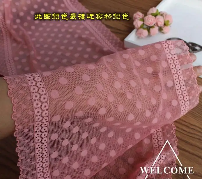 2 m/veľa 24 cm široký mäkké ružové výšivky, čipky oblečenie/ doll oblečenie výbava príslušenstvo Z1112