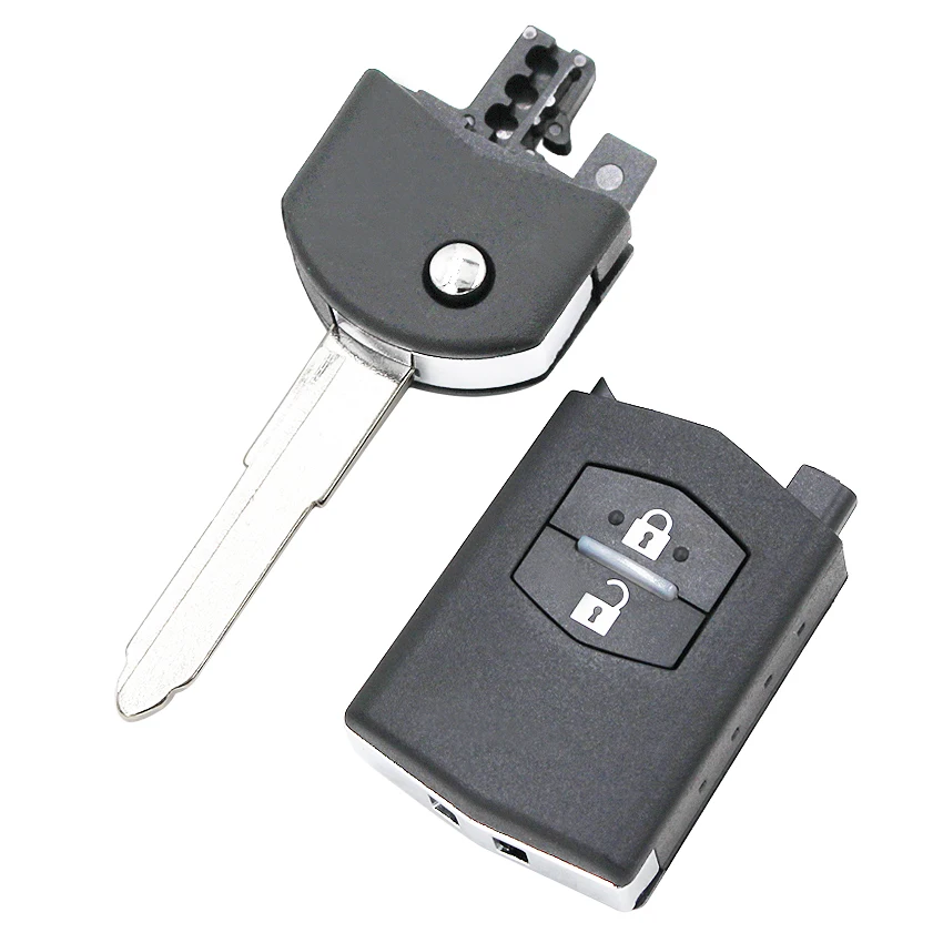 2 Tlačidlo Skladacie Smart príveskom, Flip Diaľkové Kľúča Vozidla 433MHZ s 4D63 Čip Pre Mazda M5 5 s Uncut Čepeľ