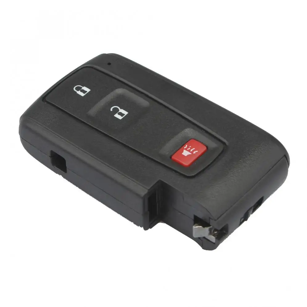 2 Tlačidlá+1 PP Auto Smart Remote príveskom, Náhradné Čierne Tlačidlo Prípade Kľúča Vozidla Shell vhodné pre Toyota Prius 2004-2009 Auto