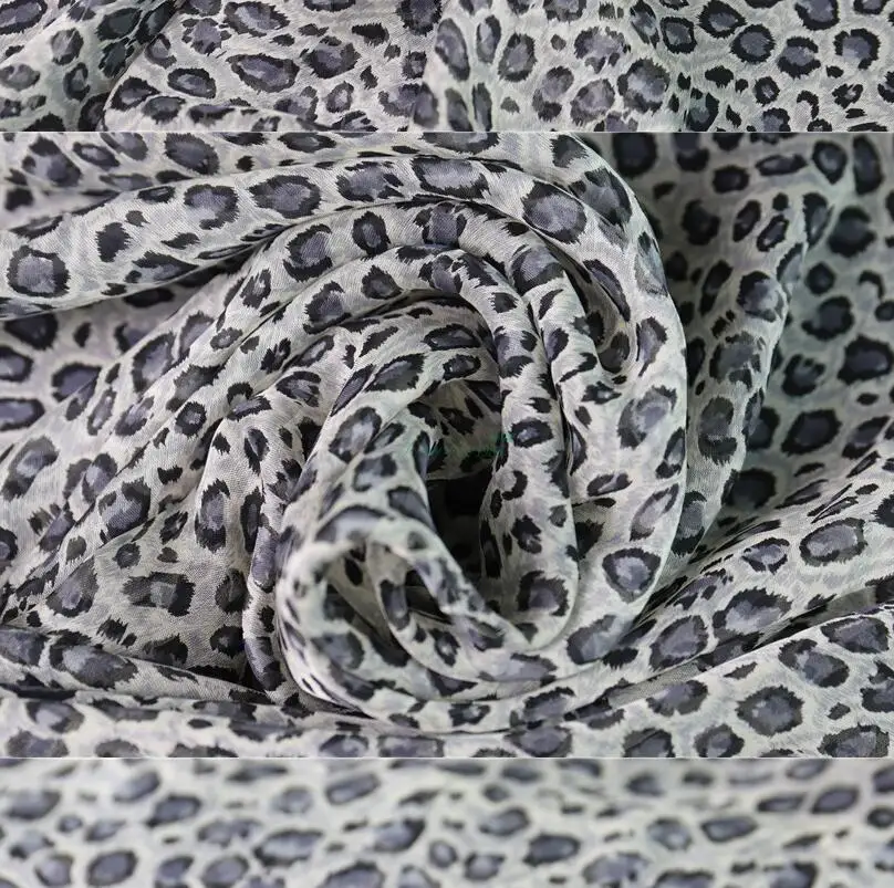 2 typy reálnych hodvábny šifón leopard riadky môžu byť vybraté šaty na šaty urob si sám