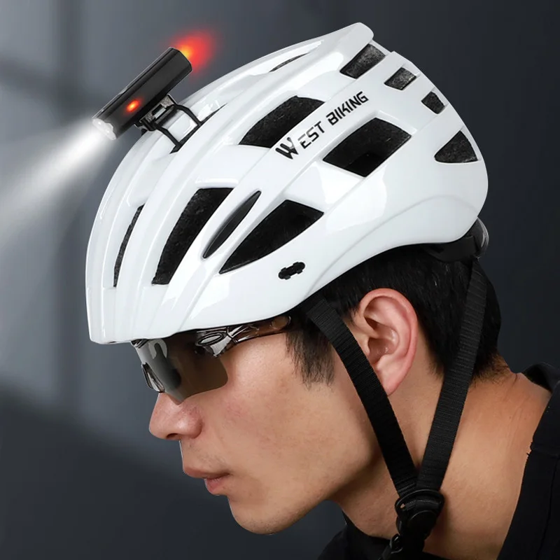 2 V 1 MTB Bike Svetlo Nabíjateľná 6 Režimov jazda na Bicykli Helmu Svetlometu Nepremokavé Cyklistické Svetlomet Riadidlá Zadné zadné Svetlo