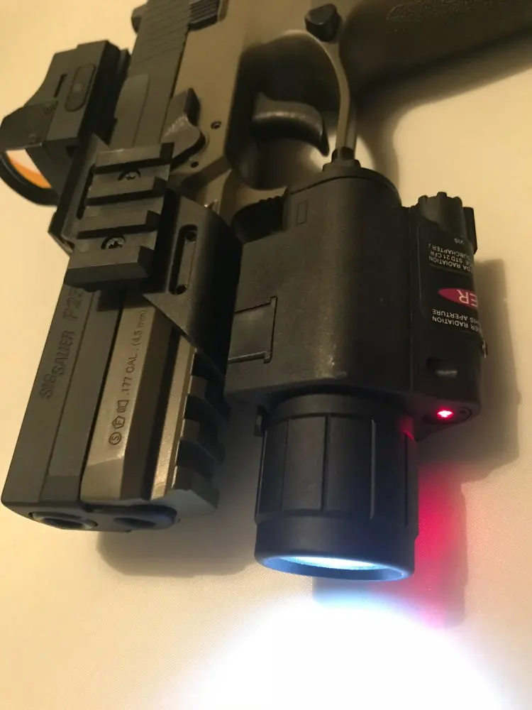 2 v 1 Pištole Glock Zbraň Taktické Svetlo Červeného Laseru Pohľad+LED Baterka Pištole Vojenská Zbraň Svetlá Poľovnícke Táborenie Zbraň osvetlenie