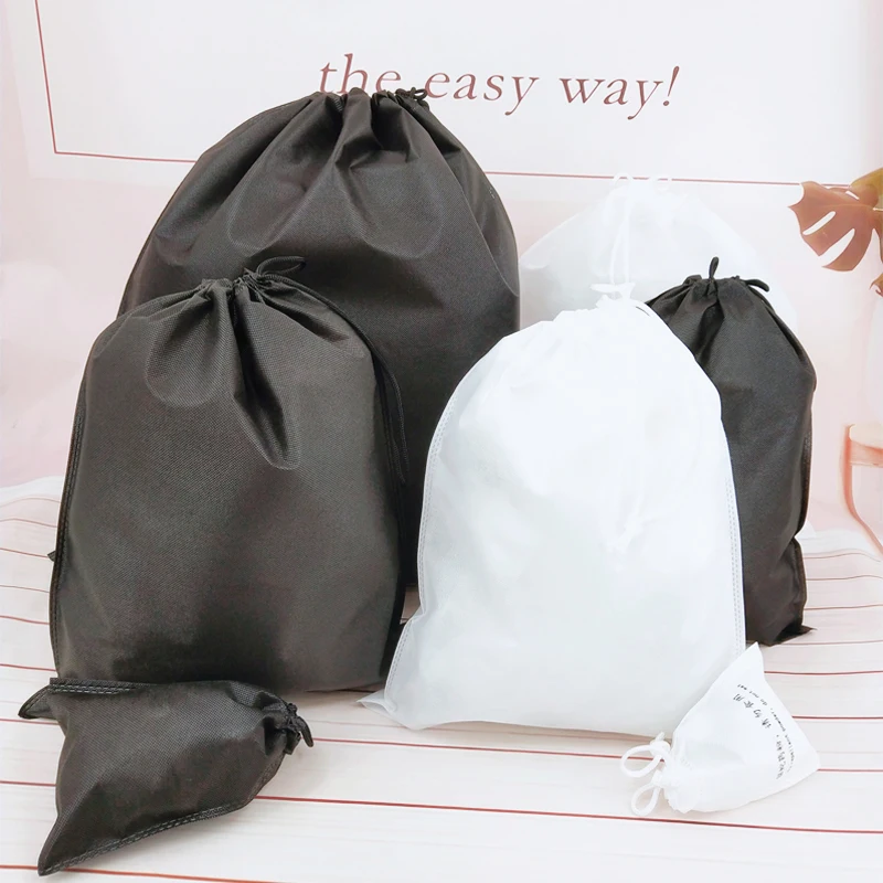 20 ks non tkané taška non-tkané šnúrkou tašky handričkou skladovanie tašky obuvi kontajner skladovanie prachu dôkaz tašky pre topánky a oblečenie