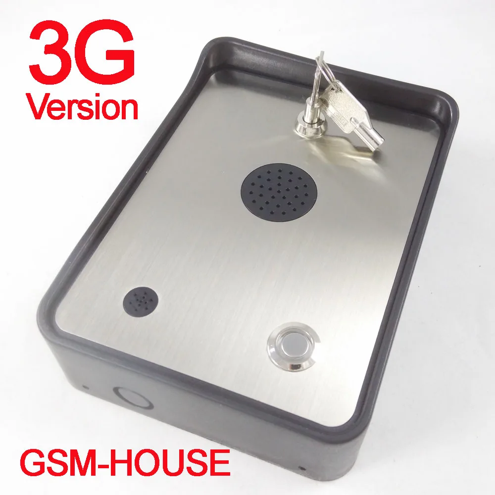 2016 3G Verzia GSM-DOM, Čierna farba, Bezdrôtová gsm audio interkom systém s alarmom a bezdrôtový gsm brány prístupový systém