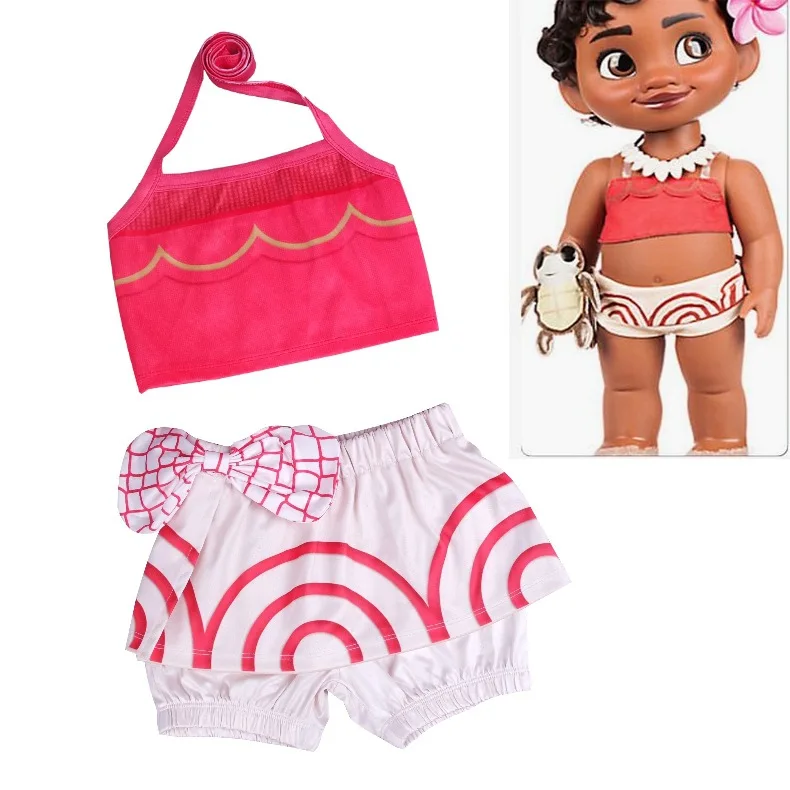 2018 Nové dieťa Dievčatá bikini deti plávať-nosenie Batoľa dievčatá plavky kúpacie Oblečenie Chlapec dievča Moana Vaiana plážové oblečenie šaty