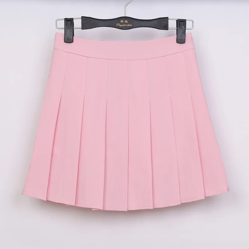 2018 Nové Jarné vysoký pás loptu skladaný sukne Harajuku Denim Sukne pevné a-line námorník sukne Plus Veľkosť Japonskej školy jednotné