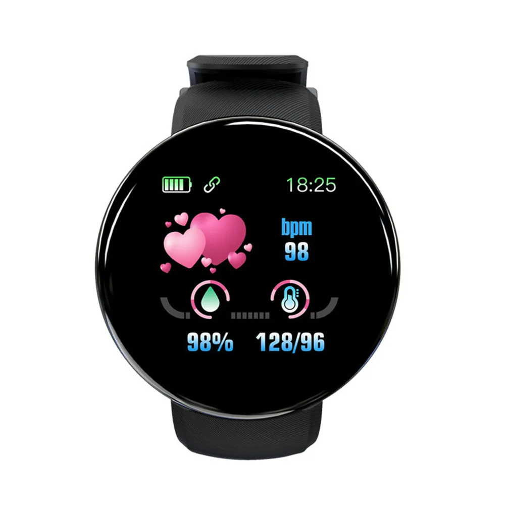 2019 D18 farebný displej smart band náramok srdcovej frekvencie, krvného tlaku počítadlo krokov športový náramok Náramky smartband