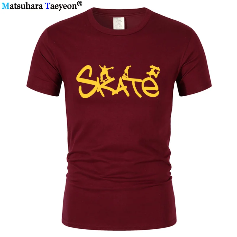 2019 hip hop skateboard 3 ľudia, T-Shirt NOVÉ tlačové farby, bavlna, nové T-shirt skateboard dlhé dosky Top Čaj s-3XL