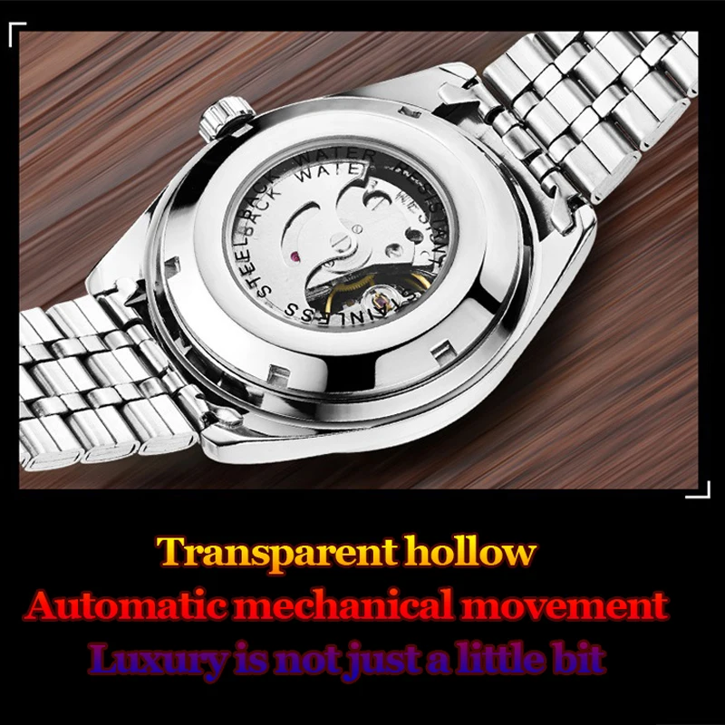 2019 hot Luxusné Muži Hodinky Samostatne Vinutia Náramkové hodinky Tourbillon Dátum Kvalitné Nepremokavé Automatické Balíček Mechanické Hodinky