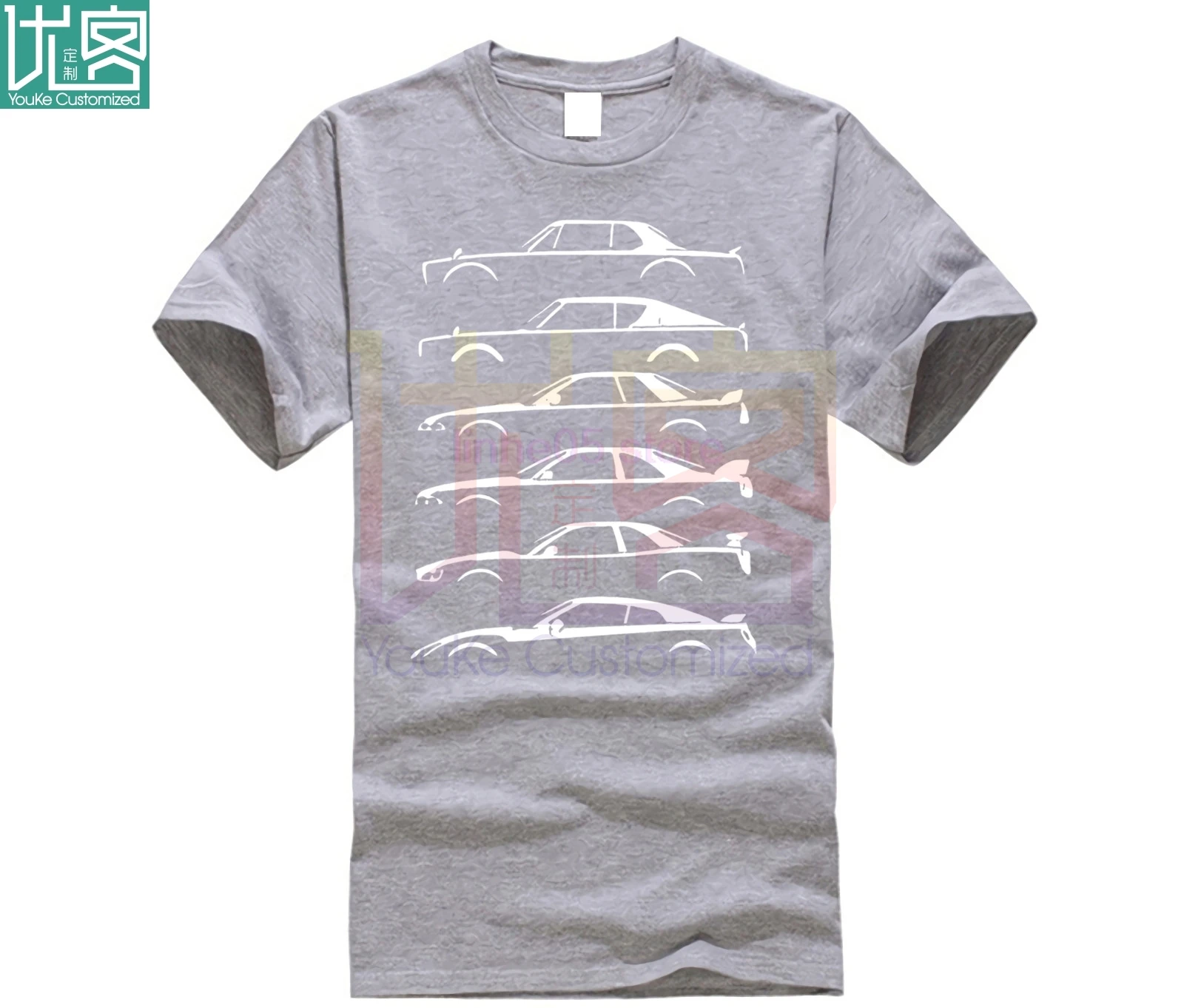 2019 Hot predaj Módnych Vývoj Skyline GTR inšpiroval Auto Nismo SilhouetteT-Tričko Tričko Tričko tričko