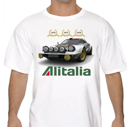 2019 Módne Rally Racings talianskej automobilky fanúšikov Stratos HF Group 4t-taktné Tričko Biele alebo Šedé Tee tričko