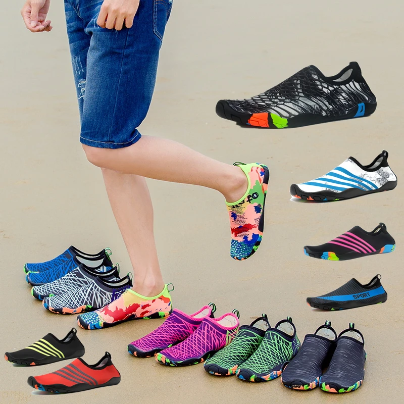 2019 Nové Letné Topánky Vody Mužov Plážové Sandále Proti Prúdu Aqua Topánky Muž Rýchle Suché Rieky, Mora Papuče Potápanie, Plávanie Ponožky