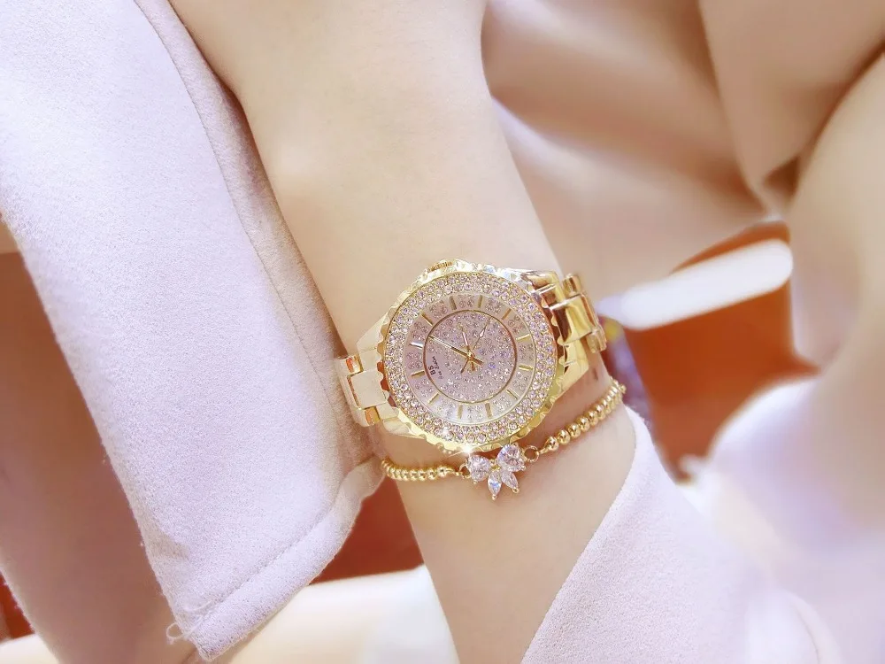 2019 Nové Luxusné Ženy Hodinky z nerezovej ocele, Remienok náramkové hodinky Kryštál Diamantu Ležérne Módne Quartz Hodinky relogio feminino