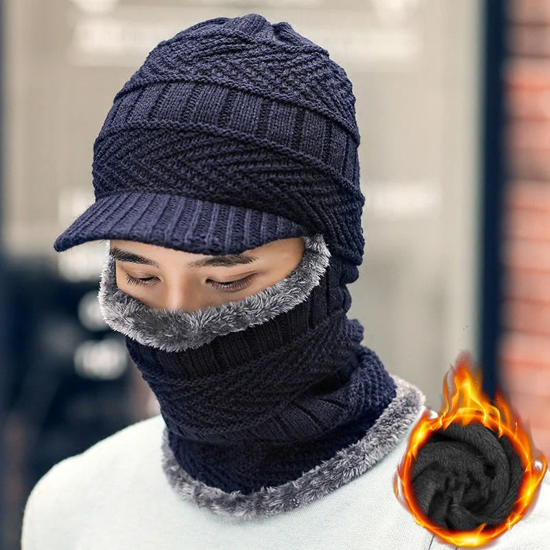 2019new zimné módne vlny klobúk teplé pletené klobúk vonkajšie mužov a žien za studena ochrana spp