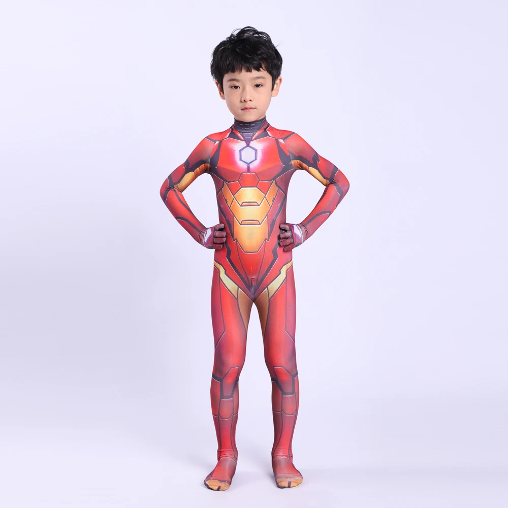 2020 3D Vytlačené Iron Man Cosplay Kostýmy Spandex Dospelých Kombinézach & Remienky Halloween Kostýmy pre Deti Vianočný Kostým