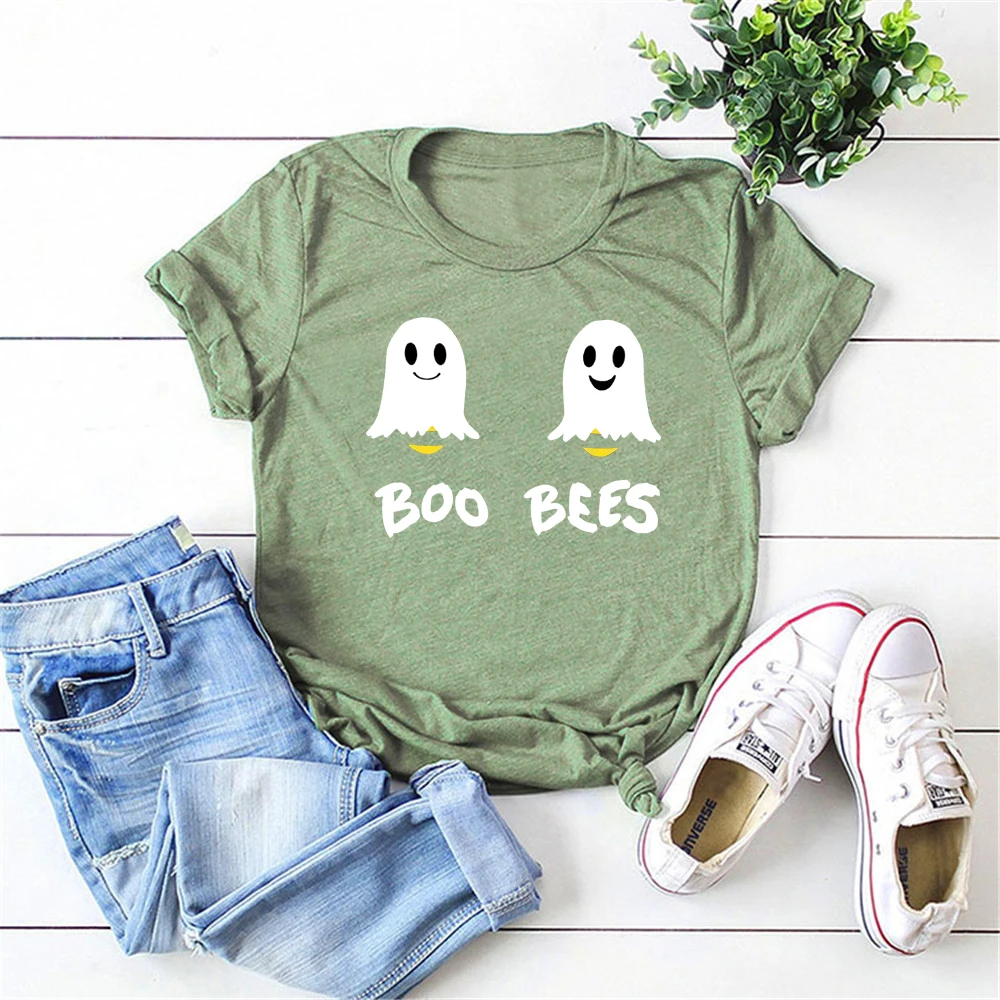 2020 Boo Včely Halloween Košele Zábavné Boobee Ghost Včely T-shirt Cute Halloween Darček Vintage Ženy Topy Camisas Mujer