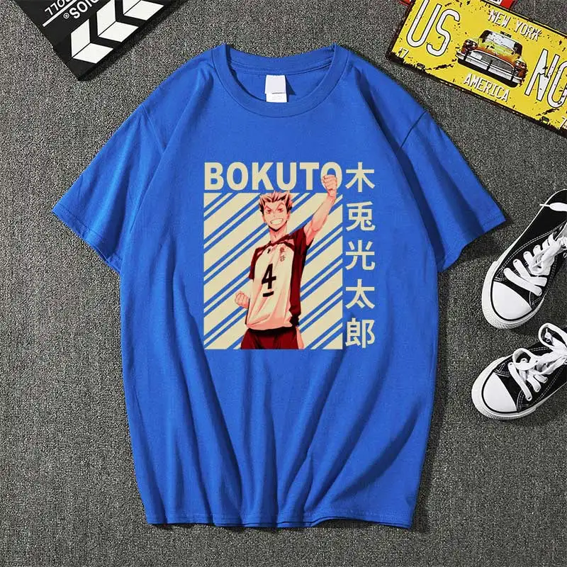 2020 Haikyuu Bokuto T Shirt Mužov Kawaii Letné Topy Cartoon Karate Grafické Tees Módne Tee Tričko Unisex Harajuku Tričko Muž