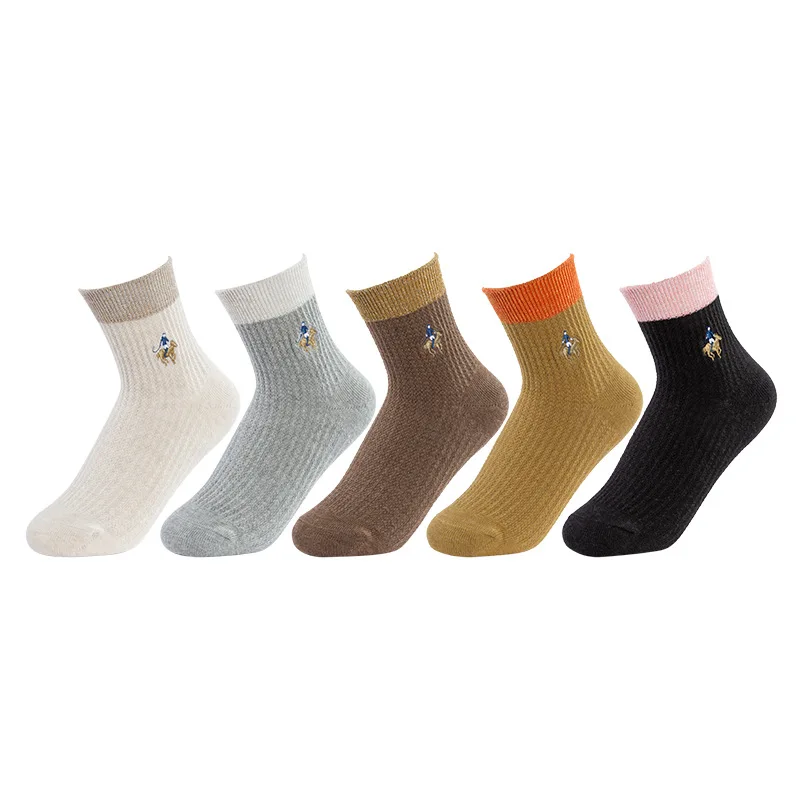 2020 Jeseň Zima PIER POLO Priedušnej Bavlny Ženy Ponožky Business Bežné Stredné Trubice Ponožky Multicolor Žena Ponožka Veľkoobchod