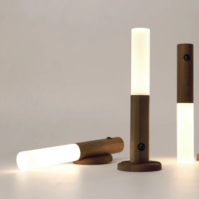 2020 LED Nočné Svetlo Senzor Svetlocitlivý Senzor Bezdrôtový USB Dverí Zamky Svetle Nočnej lampy stolové lampy, Nočné Šatník Nástenné Svietidlo