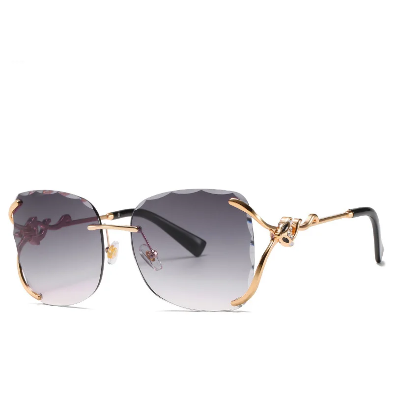 2020 Luxusné Značky Dizajnér Bez Obrúčok Slnečné Okuliare Ženy Klasické Fox Slnečné Okuliare Dámske Elegantné Okuliare Oculos De Sol Gafas Odtiene