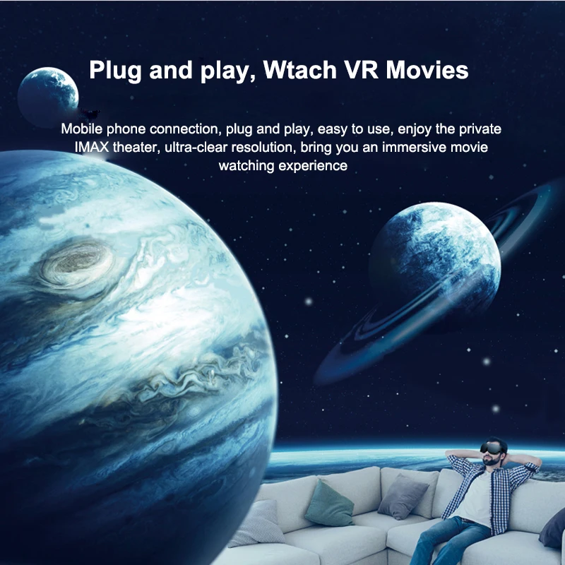 2020 Nové AI08 Obrie Obrazovky Rovnakej Obrazovke Stereo Cinema 3D Virtuálnej Reality VR Okuliare Štandardná Verzia a Verzia Filmu