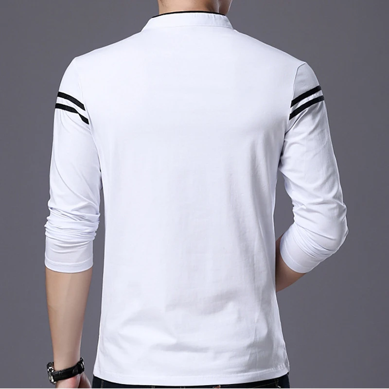 2020 Nové Mužov Tričko Človek, Dlhý Rukáv tričko pánske Oblečenie Mandarin Golier T-Košele, Topy & Tees Muž Tshirts