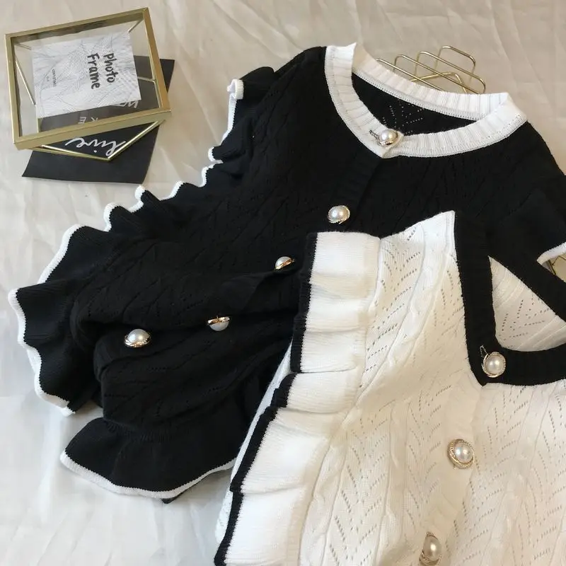 2020 Nové Spadajú Zimné Oblečenie, Sveter Ženy Vonkajšie Cardigan Svetre Nízke Kolo Krku Voľné Pletenie Kabát Košele Dievčatá Biele Topy