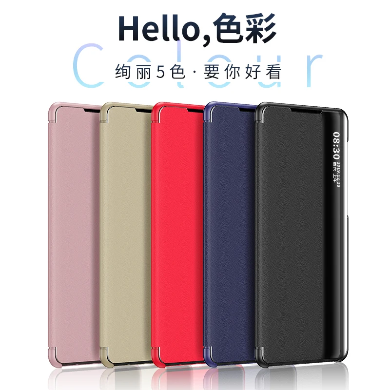 2020 Nové Vymazať Zobrazenie Smart Mirror Flip Telefónu Prípade pre Xiao Redmi 8A Poznámka 8 Pro 8T Stojan Kožené Zadný Kryt 8 T Note8Pro Funda