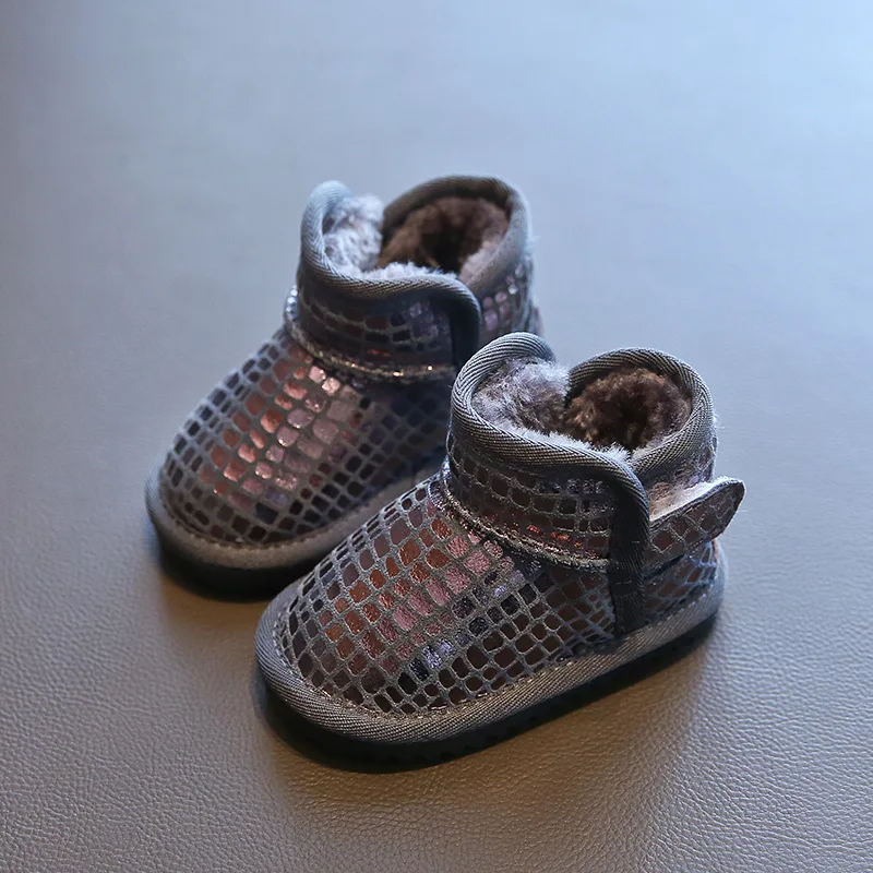 2020 nové zimné deti sneh topánky, detská obuv batoľa topánky 1-3 rokov bežné baby soft-soled hrubé topánky