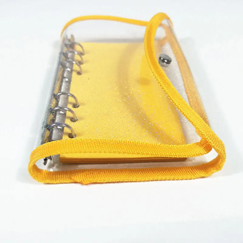 2020 Pôvodné A6 Ružová Modrá Zelená Žltá PVC Transparentné Loose leaf Binder Notebook Kryt Denník Plánovač Plán kancelárske potreby