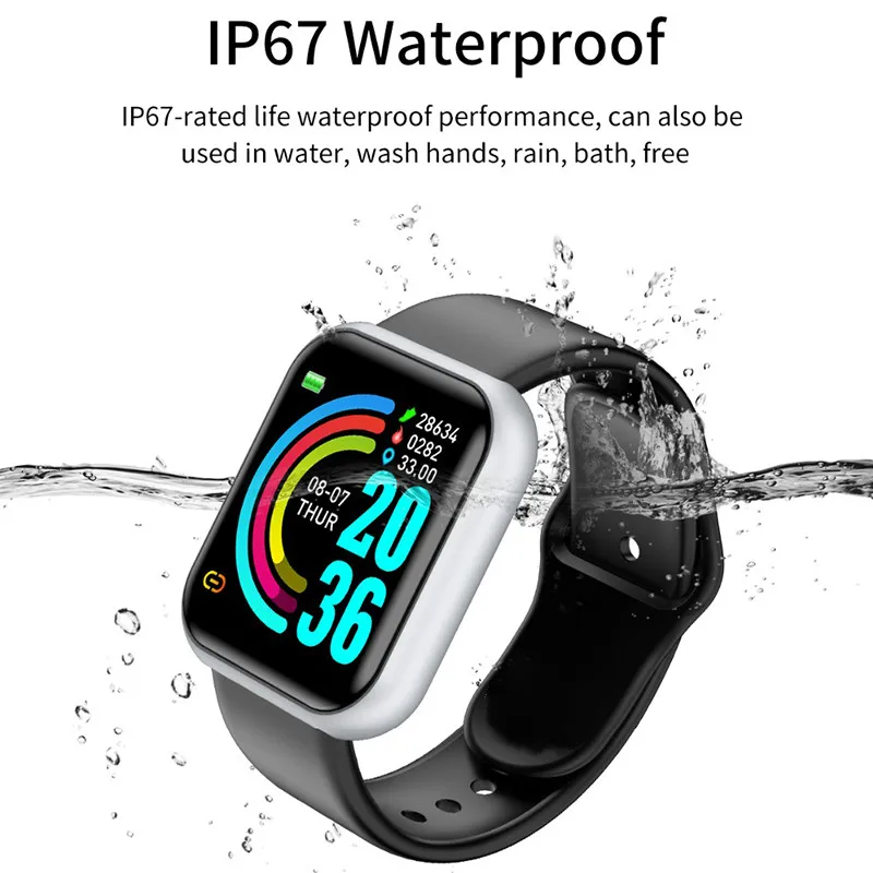 2020 Smart Hodinky Muži ženy Smartwatch Fitness Tracker Vodotesný IP67 Smart Pásmo Tepovej frekvencie Krokomer Inteligentné Náramkové Hodinky