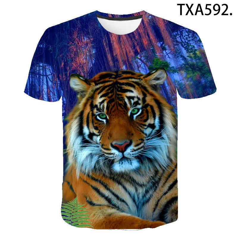 2020 v Pohode Muži, Ženy, Deti T-Shirts Zvierat Tiger 3D Print T Shirt Lete Krátky Rukáv Harajuku Bežné Topy Chlapec Dievča Deti Tee