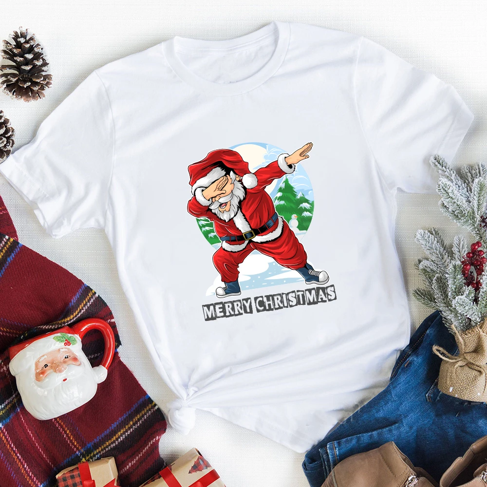 2020 Veselé Vianoce Móda Tlačené Grafický Ženy Tričká Topy Žena Kawaii Dámy Vianoce, T-Shirt Rodiny Vyhovovali Oblečenie pre Darček
