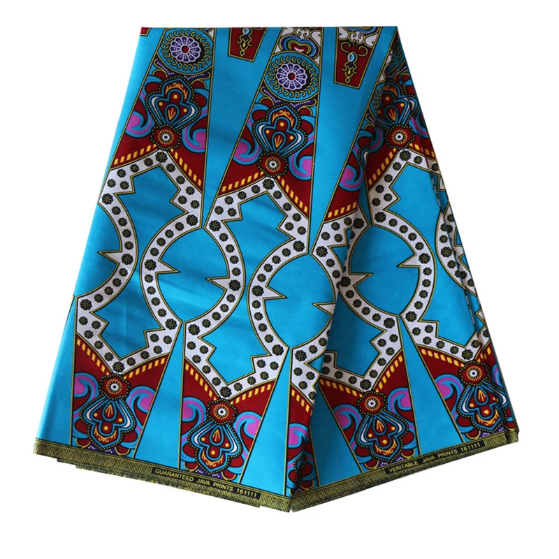 2020 Vosk Vysoko Kvalitný Najnovšie Afriky Vosk Tkanina Bavlna Sky-Modrej Farebnej Tlače Textílie Pre Svadobné Šaty