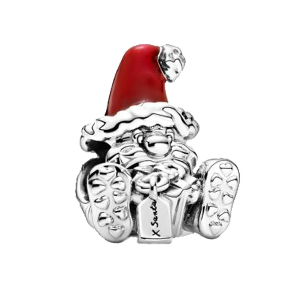2020 Zimné Nové 925 Sterling Silver Korálky Sedieť Santa Claus & Súčasnosti Kúzlo fit Pôvodné Pandora Náramok Vianočné Šperky
