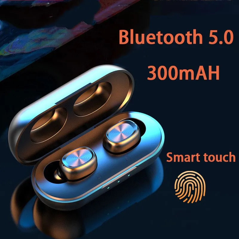 2021 B5 TWS Bluetooth Bezdrôtové Slúchadlá 5.0 Dotykové Ovládanie Slúchadiel Nepremokavé 9D Stereofónnej Náhlavnej súpravy 300mAh Power Bank