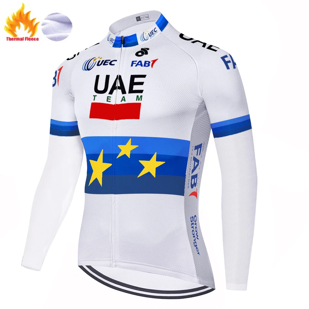 2021 de france SAE cyklistický dres mužov dlhý rukáv Zimné Thermal Fleece šampión mallot ciclismo Mužov a žien cyklistické tričko