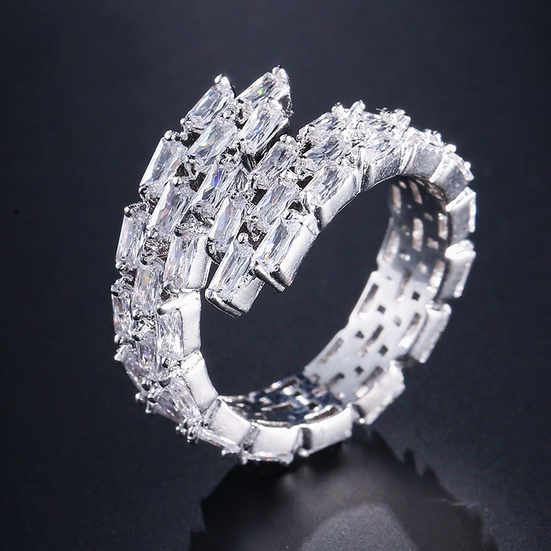2021 luxusné princezná 925 sterling silver zásnubný prsteň pre ženy výročie darček šperky Valentín серебро 925 R5225