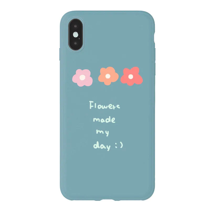 2021 Matný Sladké Kvetinové púzdra Pre iPhone 7Plus 8Plus